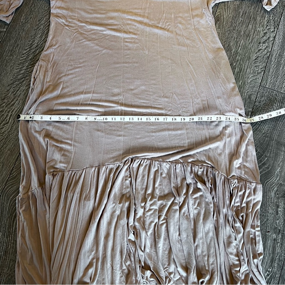ANNABELLE Super Soft Maxi Dress | Plus Size 3X | 3/4 Sleeves, Pockets, Hi-Lo Hem - Picture 8 of 11